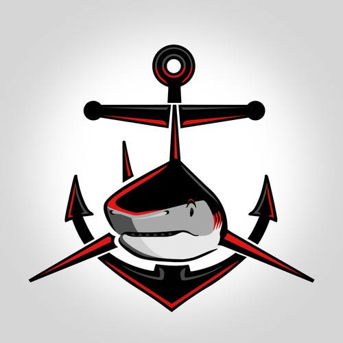 Shark logo for a custom yacht design and engineering firm