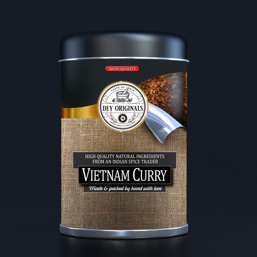 Label design Dey spices
