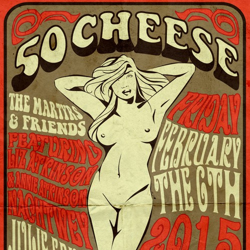 50Cheese - help me create a Fillmore style event poster