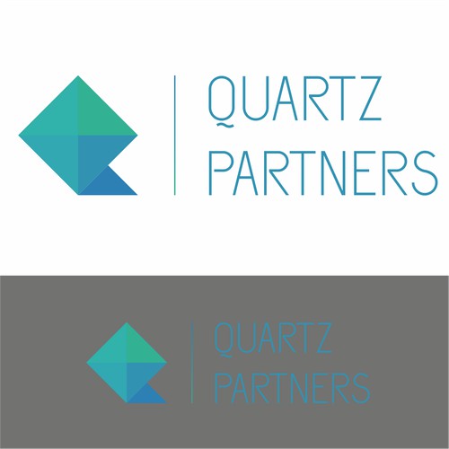 Create an artistic logo through geometric shapes and unique font