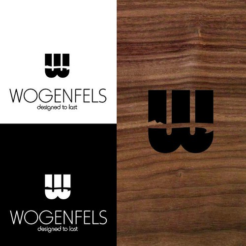 logo concept for wooden wallets