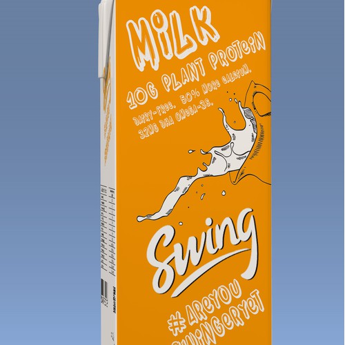 young, new veg-milk package design
