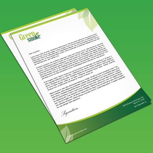 Create the next stationery for Green Smoke Inc - Americas Favorite E-Cigarette