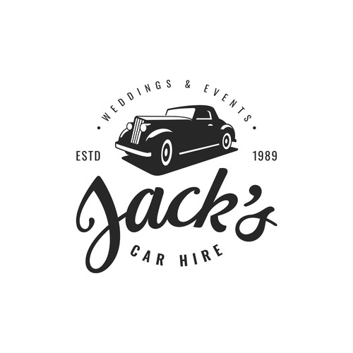 Vintage logo for Jack's Car Hire