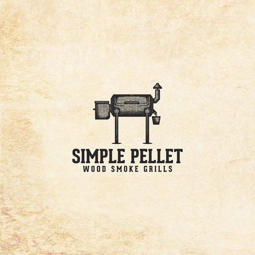 Simple pellet wood smoke grills