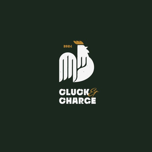Cluck & Charge is a logo design for a small craft beer brewery