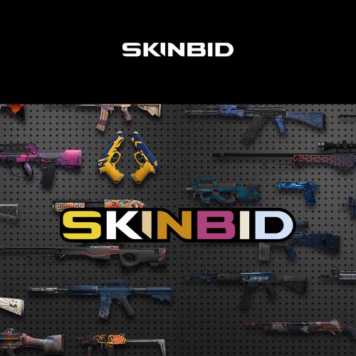 CS go skins site wordmark logo concept