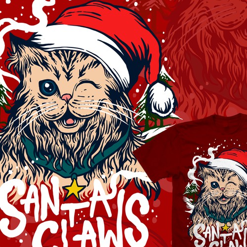 Santa Claws cute cat