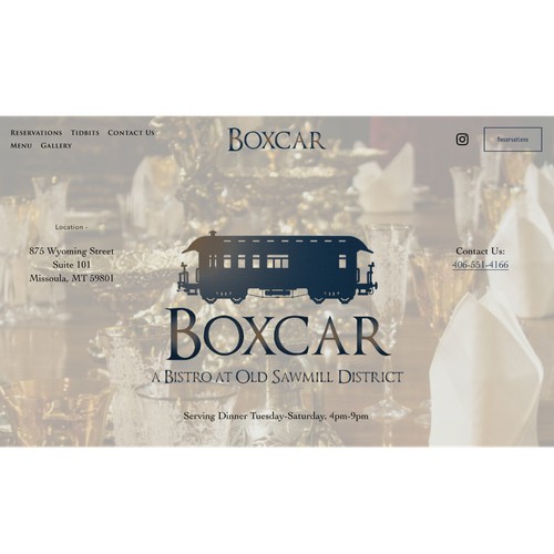 Boxcar Bistro Brand and Web Design
