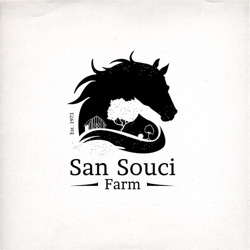 Logo concept horse farm