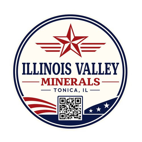 Industrial Mining & American Badge Logo Design | Illinois Valley Minerals Branding