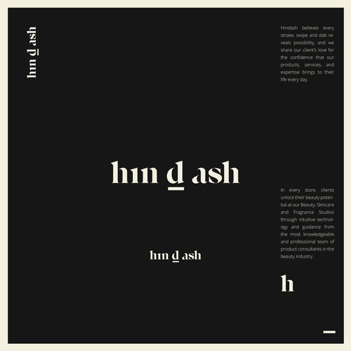 Simple bold logotype/ wordmark for hin_d_ash