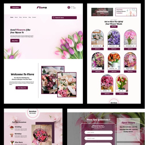 Flora Flower Shop Website Template 