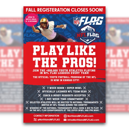 NFL Flag flyer design