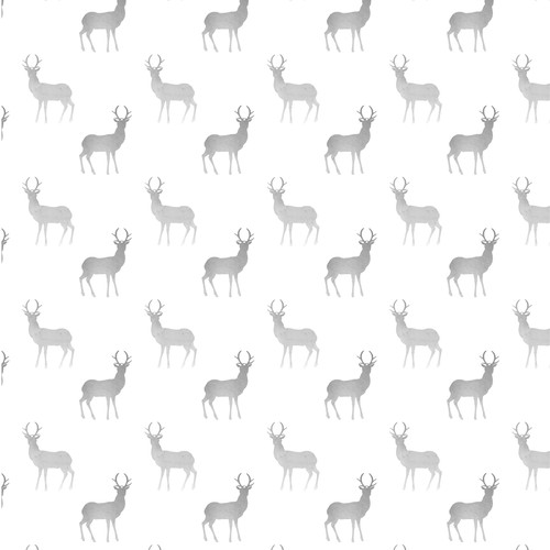 Seamless watercolor pattern with deer