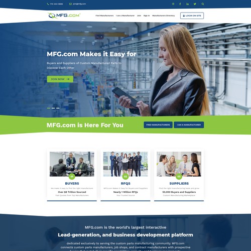 MFG Homepage Layout