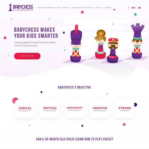 Education/Chess homepage design