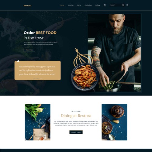 Online Restaurant website design