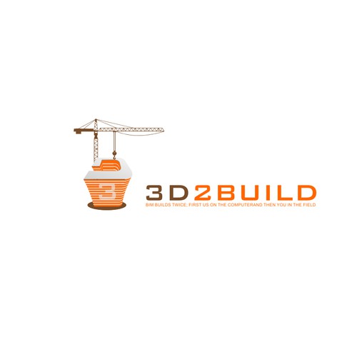 The logo on the manufacture of building architecture 3d and 2d