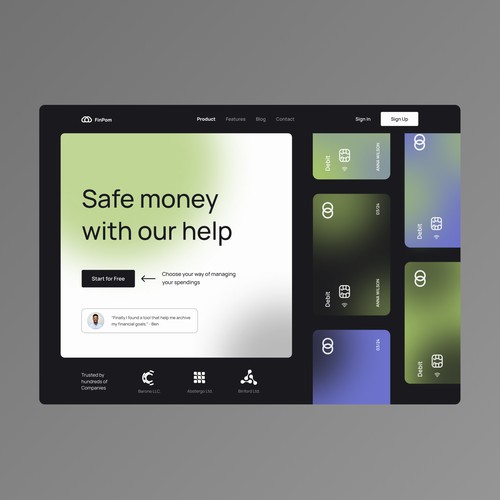 Design of Landing Page