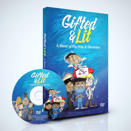 Fun DVD cover design for kids educational series