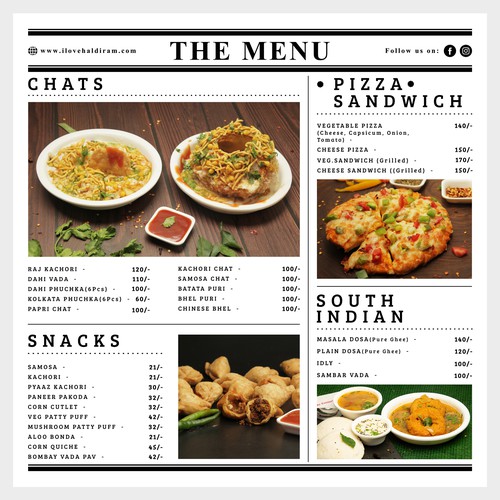 Food menu design 