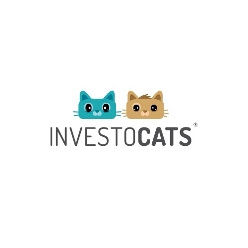 Logo with two illustrated cats