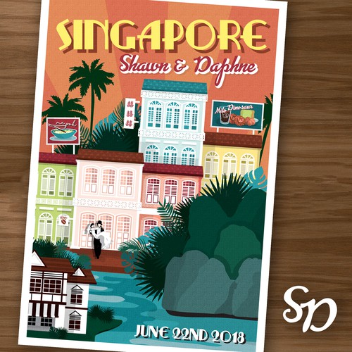 Singapore Wedding Postcard