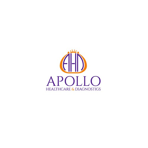 Logo for a medical practice called APOLLO Healthcare & Diagnostics.