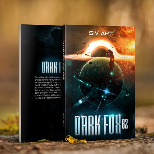 Science Fiction Book Cover- Black holes, Dyson Spheres and the darkness of space