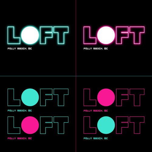 loft - turquoise and hot pink