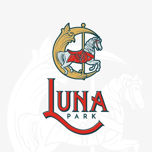 1900s style logo design for Luna Park
