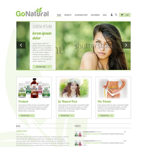 Design a website for health supplement company Go Natural!