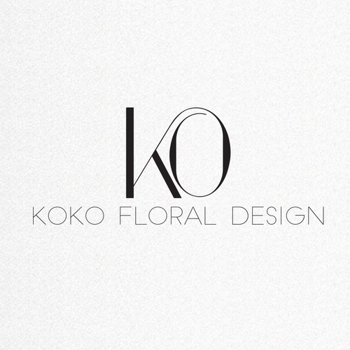 Modern Black and White Logo for floral designer (KOKO)