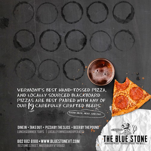 Concept Print Ad for Bluestone Pizza