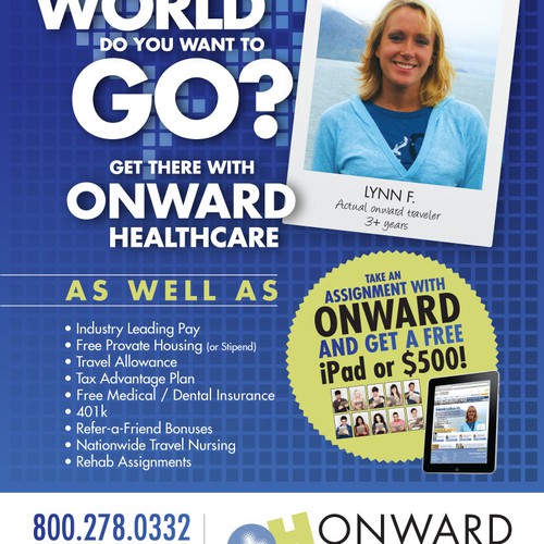 Advertisement for ONWARD HEALTHCARE