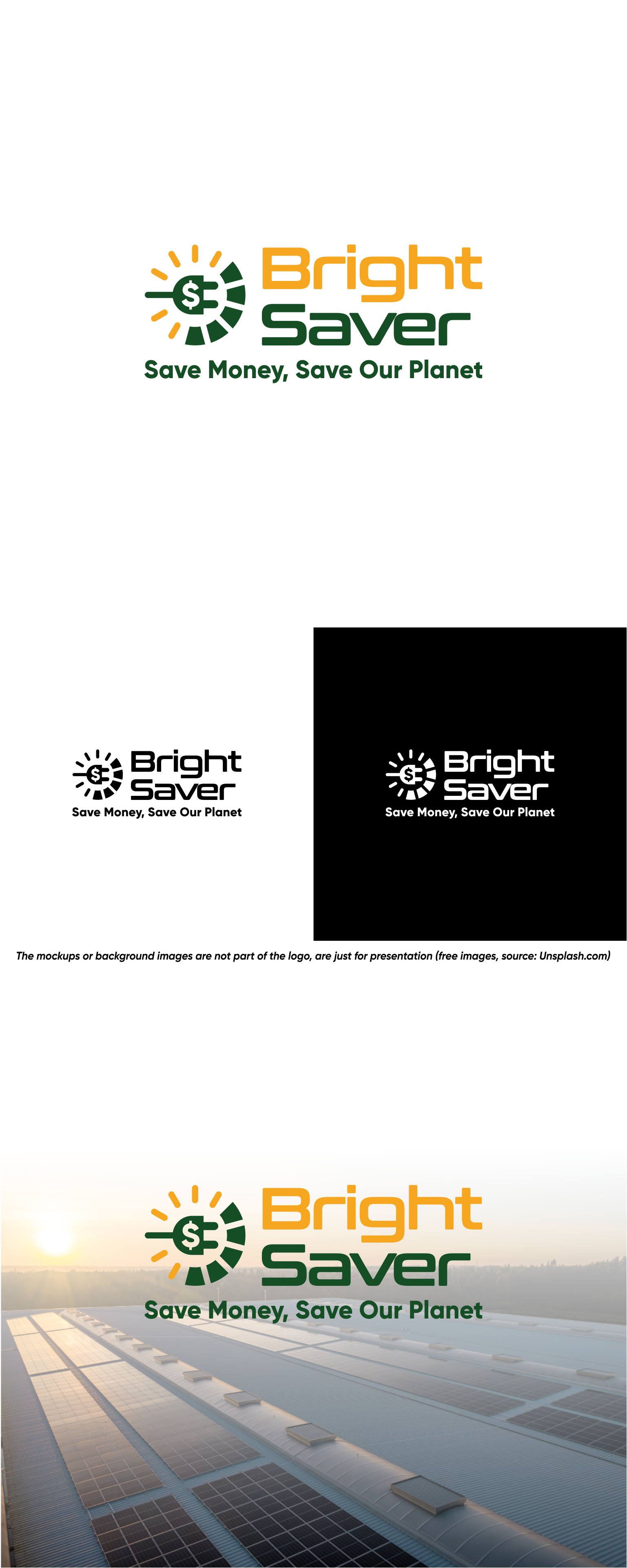 Non-profit solar organization -- logo to convey solar energy, just plug it in, saving money, and saving our planet