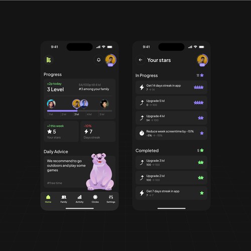 Family screen time management mobile app