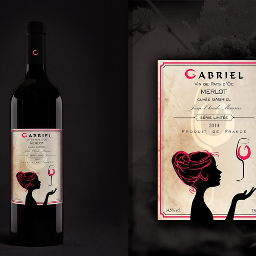 étiquette bouteille vin série limitée 2014