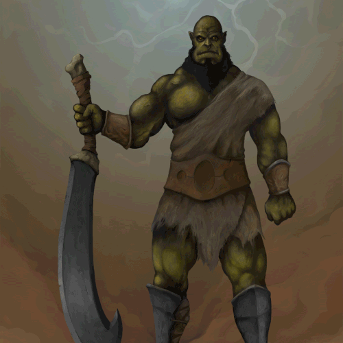Orc Warrior Concept Art (Animated)