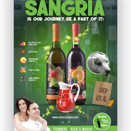  Sangria company looking for creative designers to work on a poster.