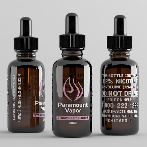 Create a label for e-liquid bottles