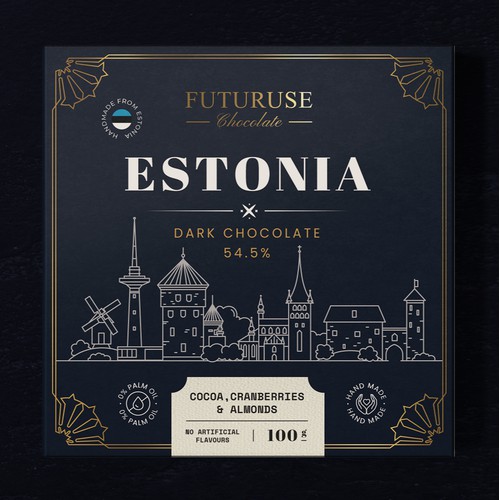 Estonian chocolate packaging design