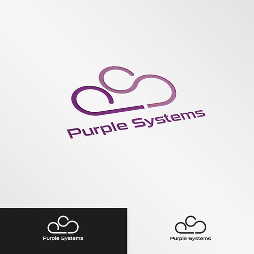 Purple systems logo for online business company.