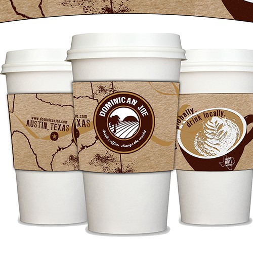 Coffee Sleeve Design for Dominican Joe Coffee