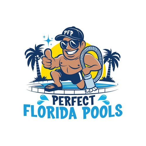 Cartoon for a Pool-cleaning company in Florida