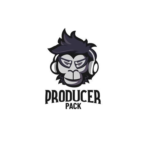 Mascot/character logo for music production company.