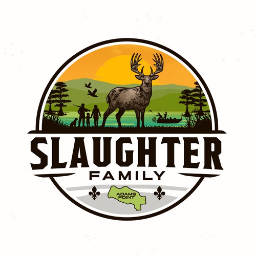 bold logo for slaughter family