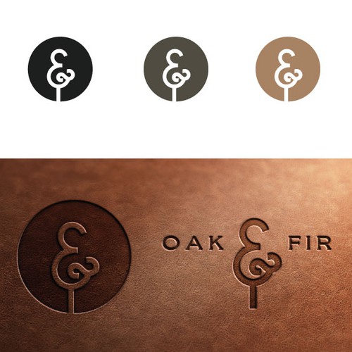 Sophicated logo for handmade leather company Oak & Fir