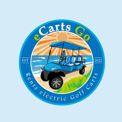 Logo for eCartsGo - electric cart rental company
